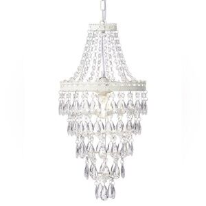 Luxurious Crystal Chandelier in White